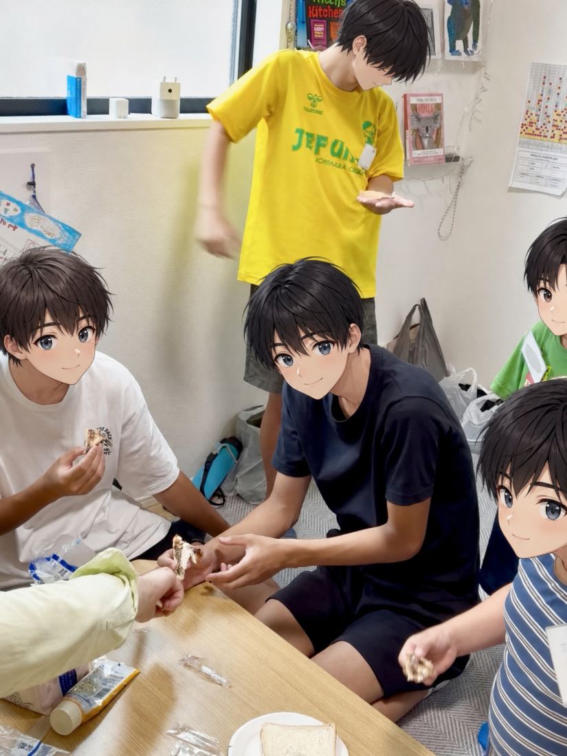 水合戦を楽しむ様子